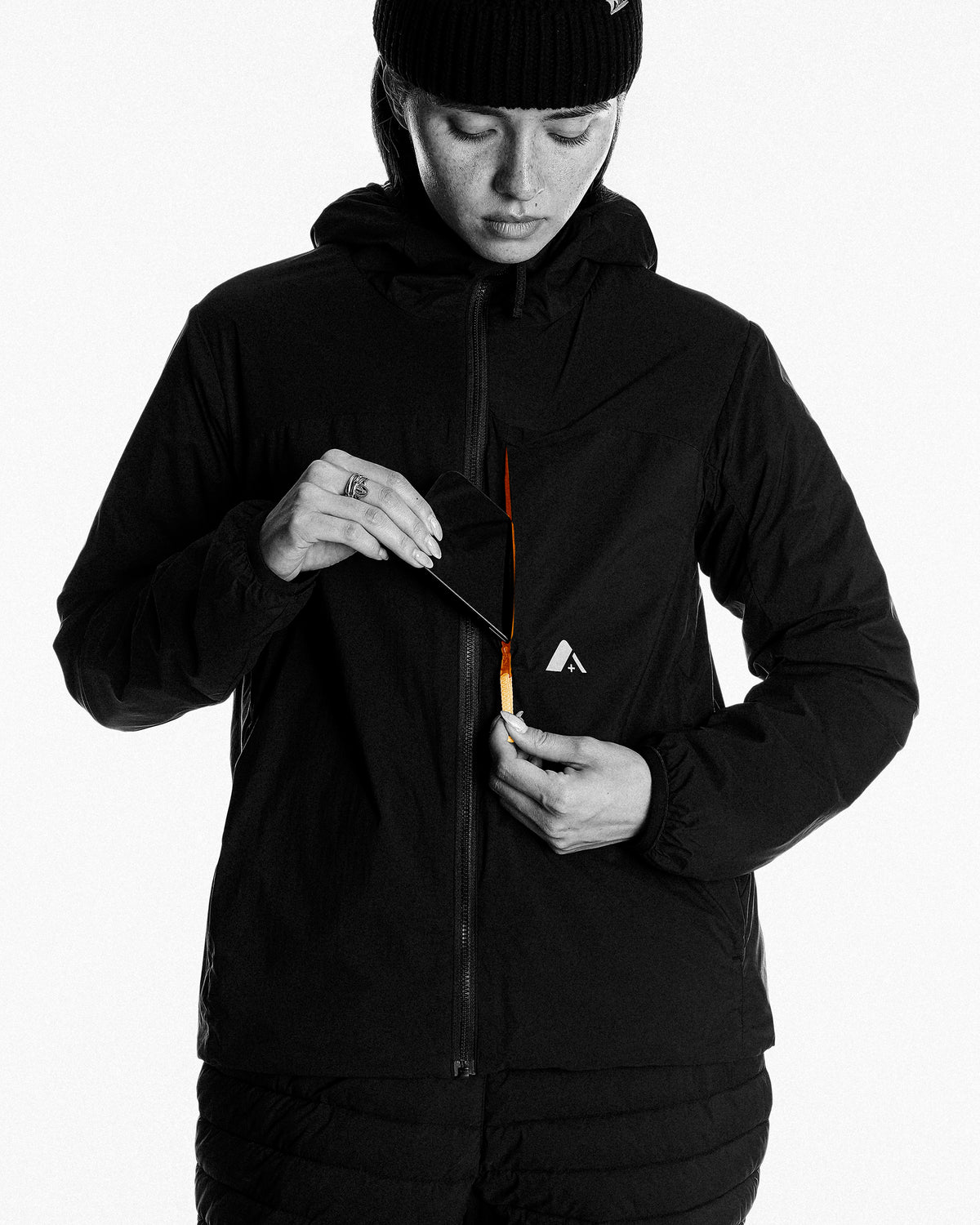 Zipped chest pocket